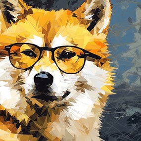 Poszter 20x20cm IntellektuĂĄlis Kutya