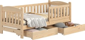 Alvins gyerekágy 70x140 fa fiókokkal - fenyő