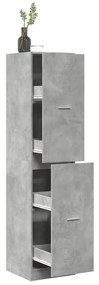 betonszürke szerelt fa patikaszekrény 40 x 41 x 174,5 cm