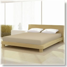 Pamut-elastan classic kapucsínó színű gumis lepedő 180x200 cm-es alacsony matracra