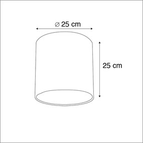 Bársony lámpabúra zöld 25/25/25 arany belsővel