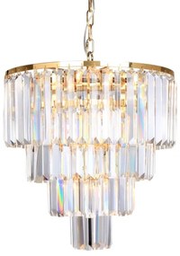 Brilagi - LED Kristály csillár láncon MOZART 5xE14/40W/230V arany