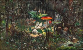 Dekoratív Fotótapéta Hálószobába Meseerdő 416x254 Ragasztó