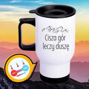 Bögre Fehér Thermo Vicces Ajándék Csend Hegyek Gyógyítja A Lelket