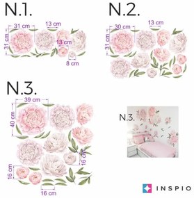 INSPIO Gyerekszoba falmatrica - Bazsarózsa falmatrica