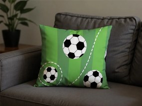 Polipamut párnahuzat FOOTBALL TIME POLY 45x45 cm, zöld