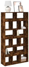 füstös tölgy színű szerelt fa könyvespolc 100 x 33 x 187,5 cm