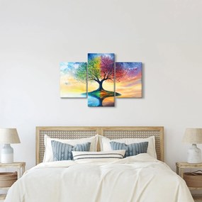 Kép – Évszakok festett fája (90x60 cm)