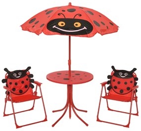 Gyermek kerti bútorkészlet Ladybug, Decoris, 4 db, piros