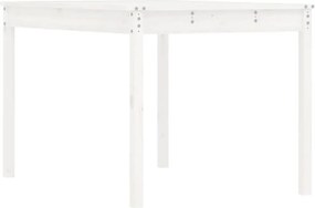vidaXL fehér tömör fenyőfa kerti asztal 121 x 82,5 x 76 cm