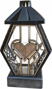 Üveg mécses Kápolna Gyémánt Áttört arany Nagy 38cm