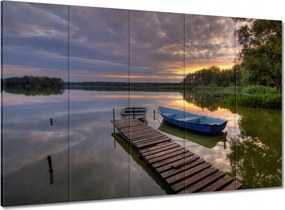 Vászonkép 100x70 Naplemente tó