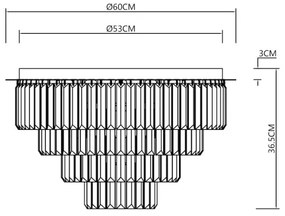 Mennyezeti lámpa MILANO 9xE14/40W/230V arany