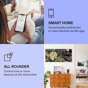 Klarstein Wonderwall Air Art Smart, infravörös hősugárzó, 120 x 60 cm, 700 W, fekete levél