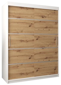 Ruhásszekrény 150 cm Verika 1 150 (fehér + artisan tölgy)). 1063701