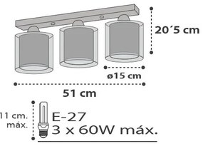Dalber D-41413E - Gyerek mennyezeti lámpa CLOUDS 3xE27/60W/230V