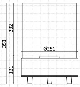 Planika Dancing Flames - BIO kandalló 36,3x25,1 cm 2,5kW
