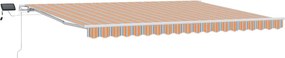 vidaXL Behúzható napellenző Sokszínű 450 × 300 cm Szövet és Acél