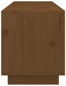 mézbarna tömör fenyőfa TV-szekrény 105 x 34 x 40 cm