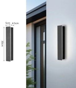 Brilagi - LED kültéri fali lámpatest LINEAR LED/8W/230V 3000K IP65 antracit