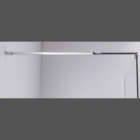 Stuxi Milano Walk-in zuhanyfal, 110x200 cm, 8 mm vastag vízlepergető biztonsági üveggel, 200 cm magas, króm profillal és távtartóval