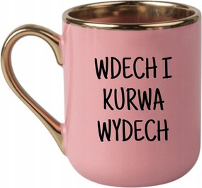 Bögre Elegáns Rózsaszín Arany Rant Vicces Ajándék Belégzés És Kilégzés