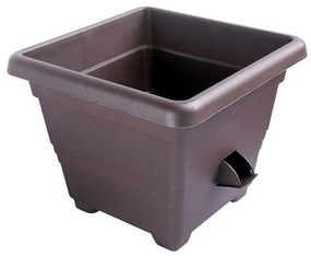 Plastia Bergamot önöntöző virágtartó 35 x 35 cm barna, 35 x 35 cm