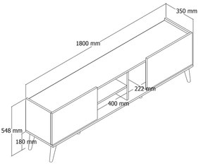 TV asztal Lotus Oak