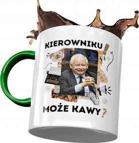 Zöld Jaroslaw Kaczynski PiS bögre Ajándék Nyomtatott Fotóval