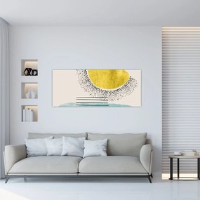Kép - Absztrakt festmény a strandról N⁰2 (120x50 cm)