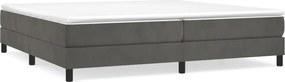 vidaXL sötétszürke bársony rugós ágy matraccal 200x200 cm