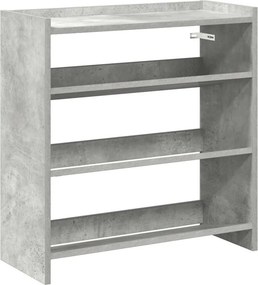 vidaXL betonszürke szerelt fa cipőtartó 60x25x62 cm