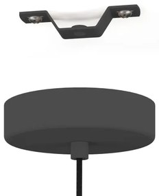 Eglo 390185 - Csillár zsinóron CAMALOZA 1xE27/40W/230V fekete