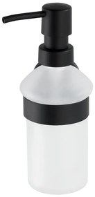 Matt fekete fali üveg szappanadagoló 200 ml Bosio – Wenko