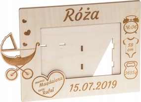 Metrikus képkeret ajándék keresztelő gravírozás!