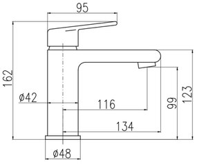 RAV Slezák CO128.0Z - Mosdócsaptelep COLORADO 16,2 cm, fényes arany