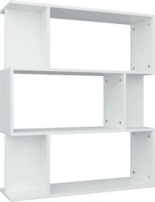 vidaXL fehér szerelt fa könyvszekrény/térelválasztó 80 x 24 x 96 cm