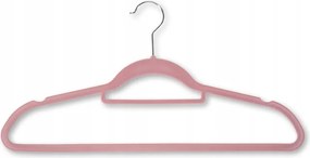 Rózsaszín akasztók 6 db csúszásgátló 45 cm