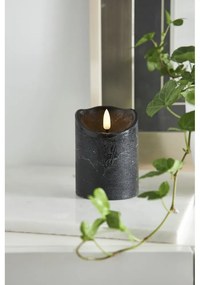 Flamme Rustic fekete LED viaszgyertya, magasság 10 cm - Star Trading