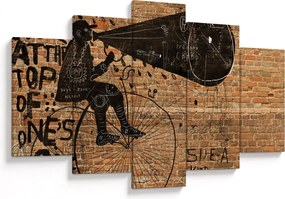 Kép - Férfi kerékpáron Banksy stílusában (150x105 cm)