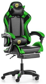 Fekete-zöld gamer szék VORTEX