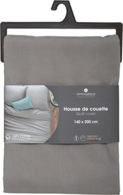 Paplanhuzat 140 x 200 cm Pamut szürke