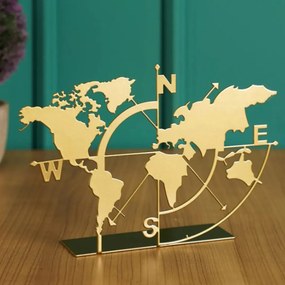 World Map - Gold arany fém dísztárgy