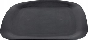 Ebédlő tányér négyzet 25 cm csempe fekete matt modern design Ernesto