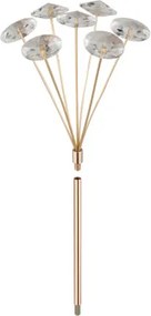 Globo 64135D1 Mennyezeti lámpa, fém arany színű, átlátszó K9 kristályok, ø: 600mm, M: 325mm, izzókkal/10676/: 6x G9 LED 3.5W 230V, 350lm forrás, 350lm kimenet, 3000K