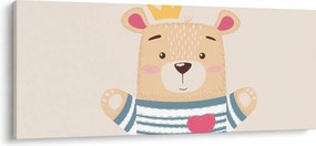 Kép - Teddy maci koronával (120x50 cm)