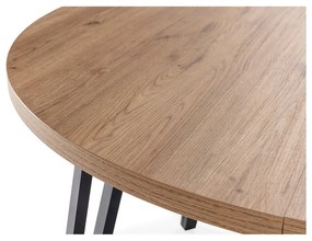 Natúr színű kerek bővíthető étkezőasztal ø 120 cm Cleo – Marckeric