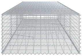 horganyzott vas gabion kosár fedéllel 400 x 100 x 50 cm