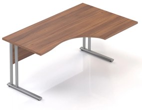 Visio ergonomikus asztal 160 x 100 cm, jobb, dió