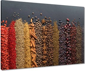 Vászonkép 80x60 Színes fűszer szett